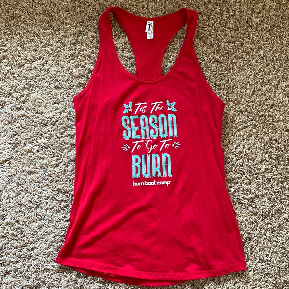 Burn Boot Camp Medium Racerback Holiday Tank